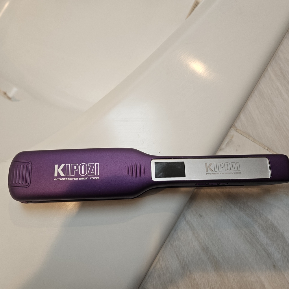 Purple Hair Styling Tool with Digital Display, 1.75 Inch Plate